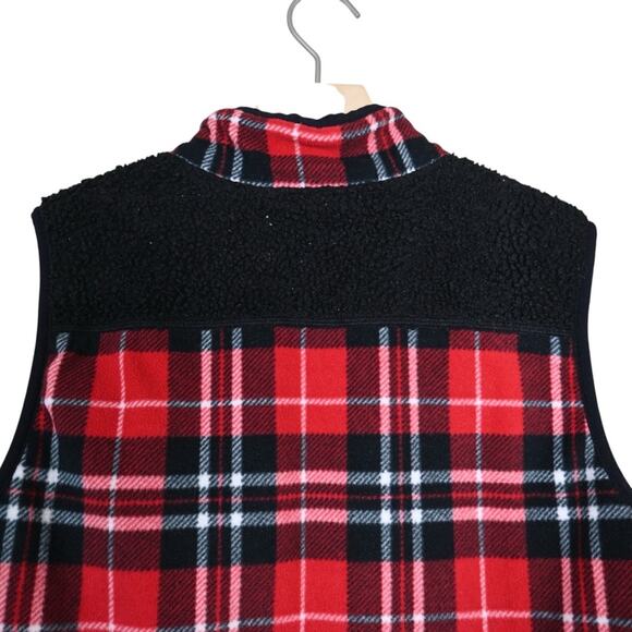 Talbots Thermawear Womens MP Reversible Zip Front Fleece Lined Plaid Vest - Picture 4 of 9